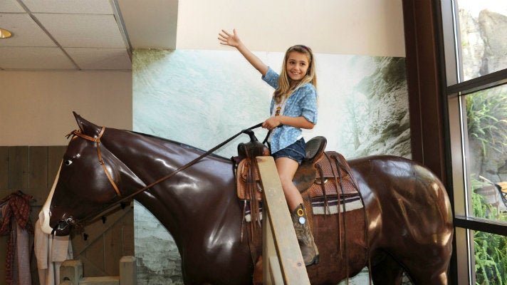 Girl on a horse at the Autry National Center