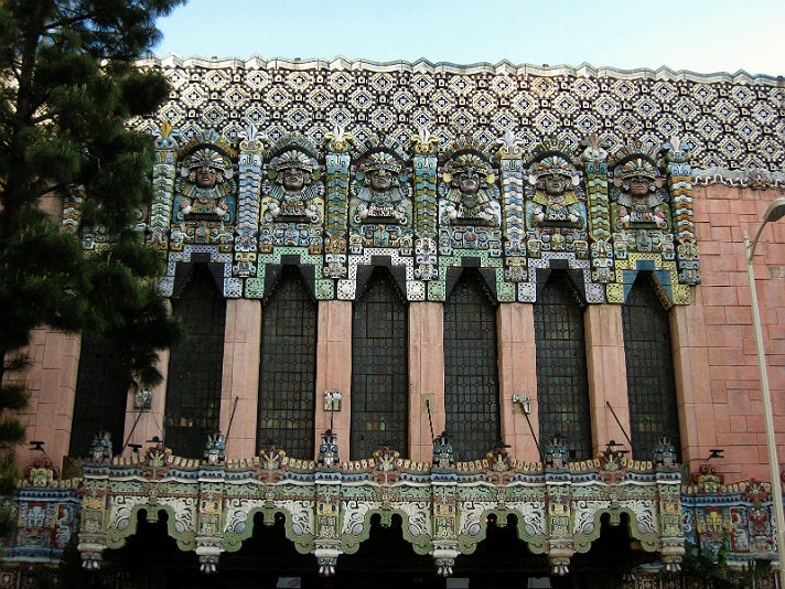 Mayan Theatre facade