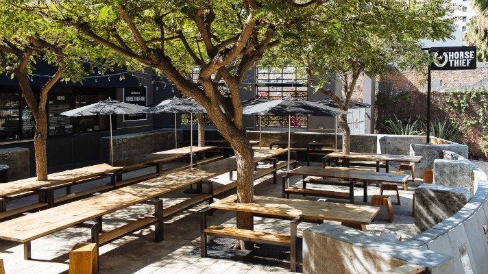Horse Thief BBQ Outdoor Seating Area