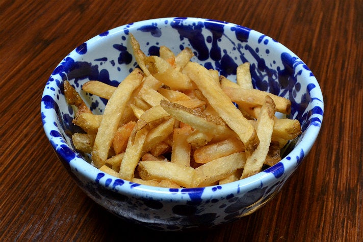 Hand-cut Kennebec fries at Belcampo Meat Co.