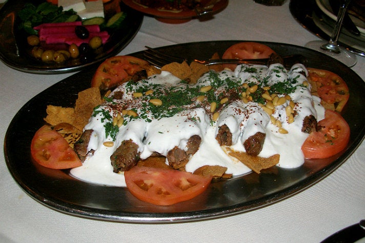 Yogurt kebab at Carousel Restaurant