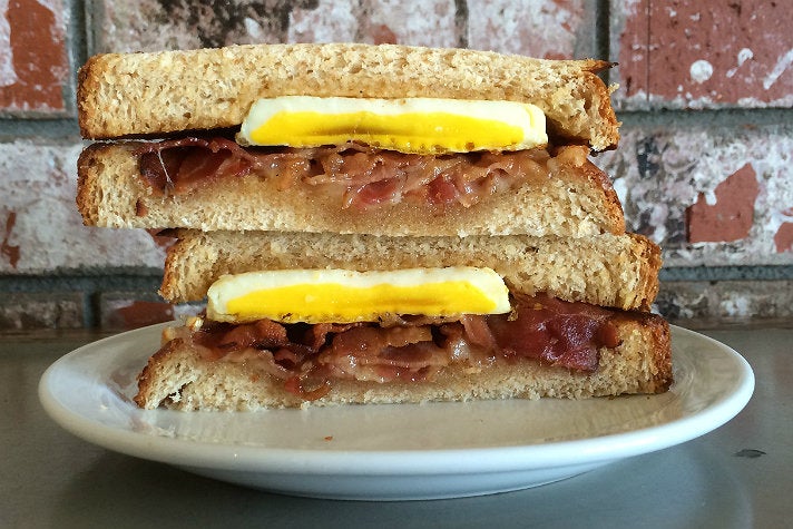 Breakfast sandwich at Chimney Coffee House