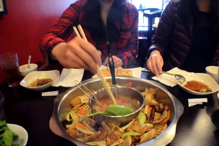 Duo-Pot hot pot and dry pot