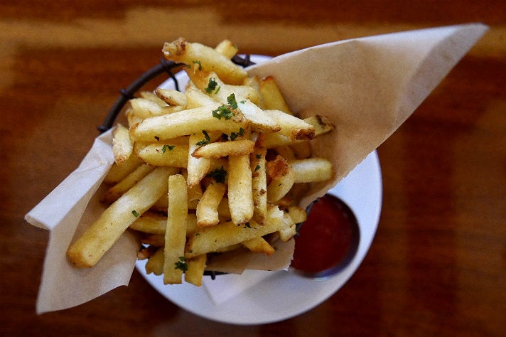 Salt brine Kennebec fries at Harlowe&#039;s French Dip