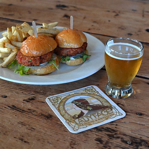 Beer and salmon sliders at Ladyface Alehouse &amp; Brasserie