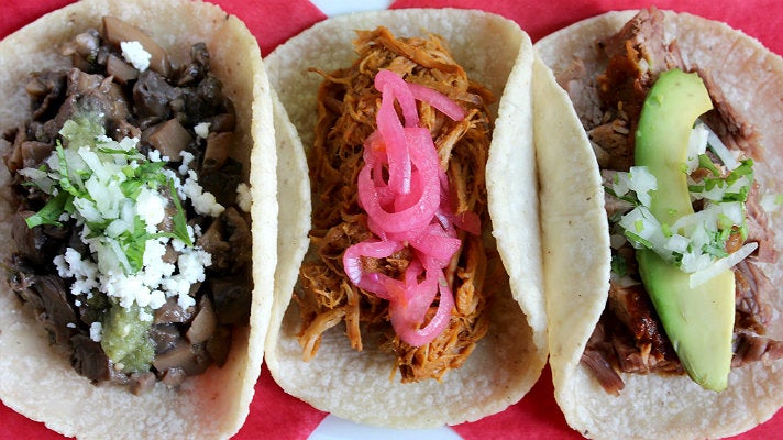 Signature tacos at Lotería Grill