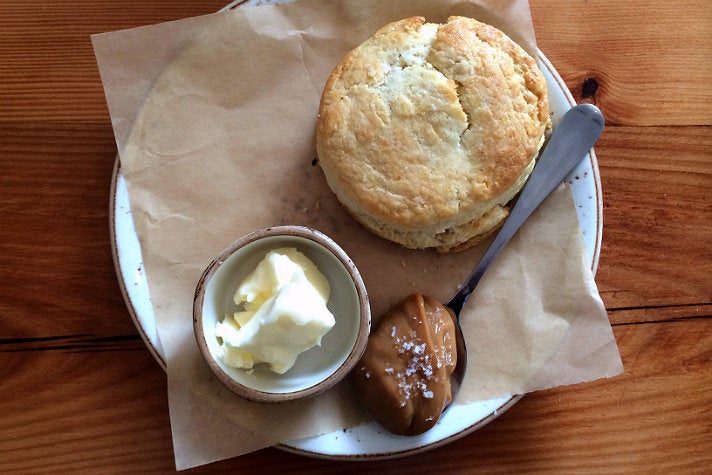 Biscuits with dulce de leche at Playa Provisions