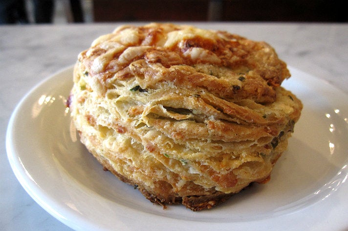 Chive Gruyère biscuit at Proof Bakery