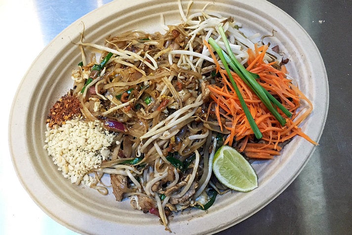 Pad thai at Sticky Rice in the Grand Central Market