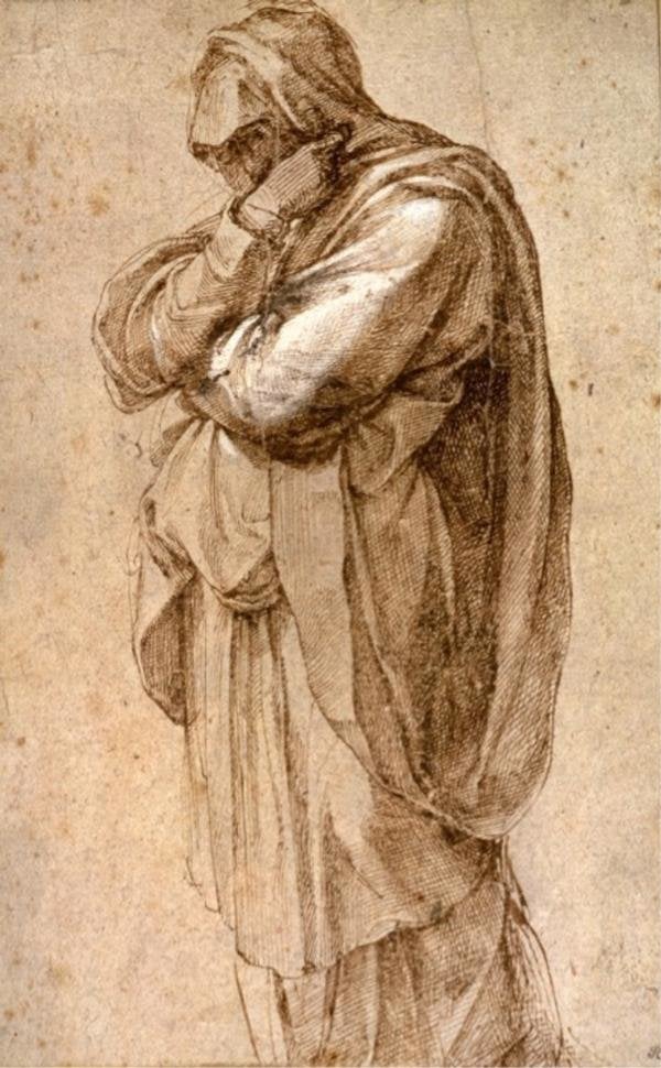 Michelangelo Buonarroti, &quot;Study of a Mourning Woman&quot; at the Getty Center
