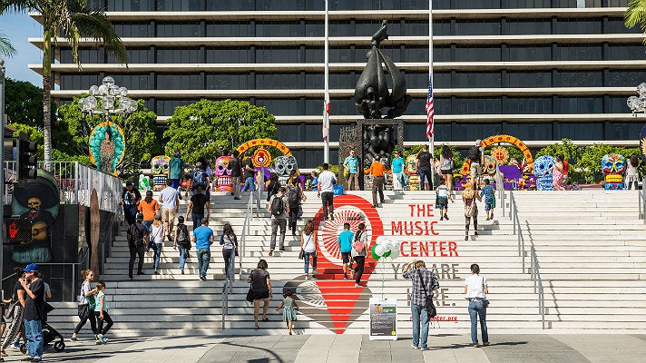 Music Center Plaza during Grand Avenue Arts