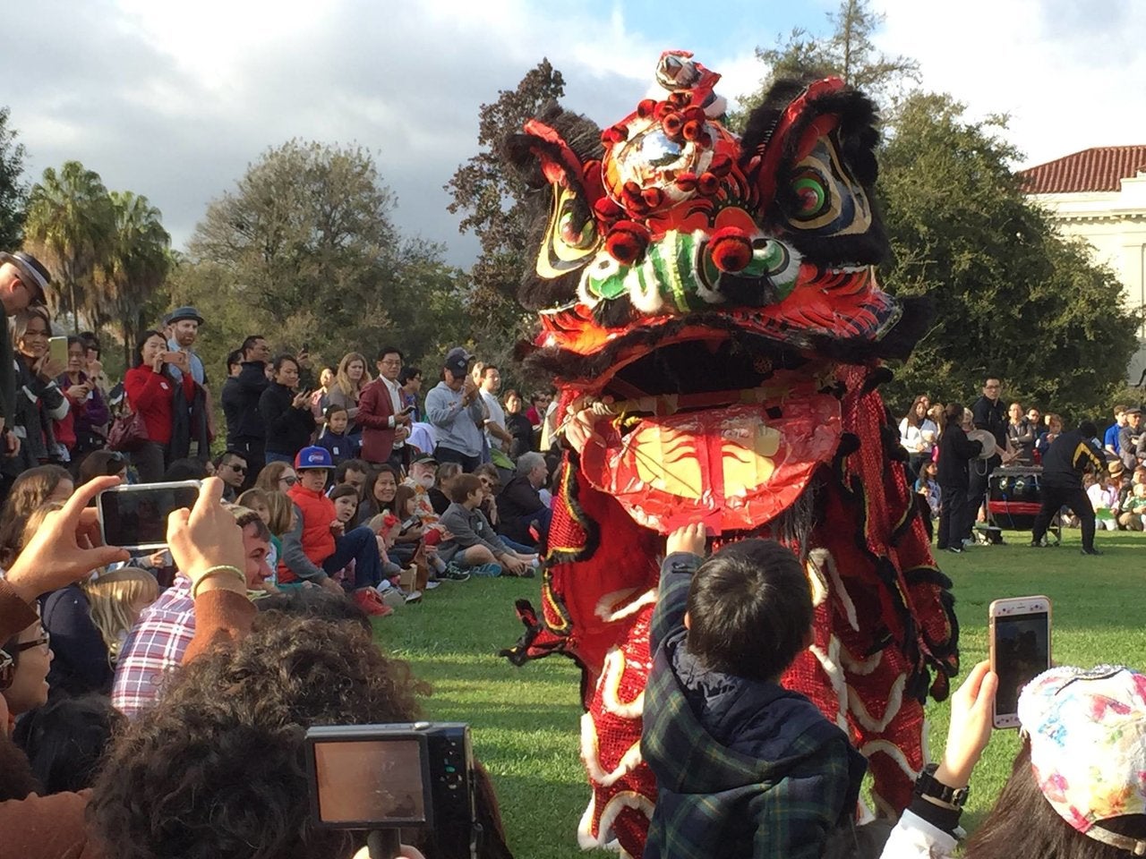 Lion dancer at the Chinese New Year Festival at The Huntington Library