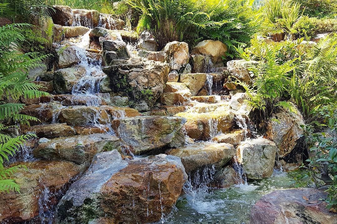 Waterfall at Kyoto Gardens in Little Tokyo