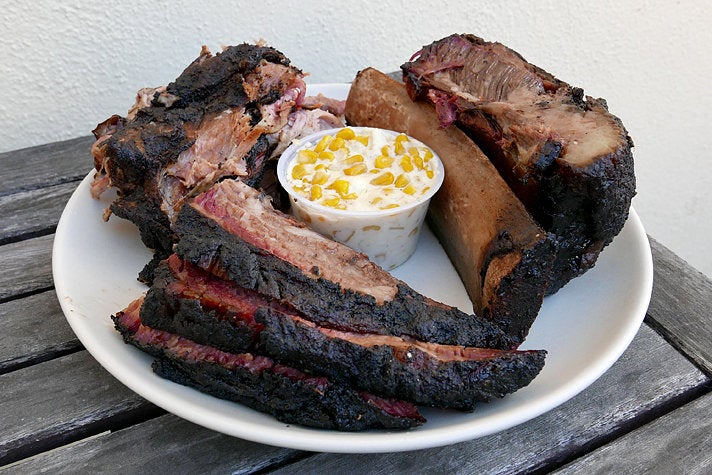 Bartz Barbecue brisket, beef ribs and pulled pork