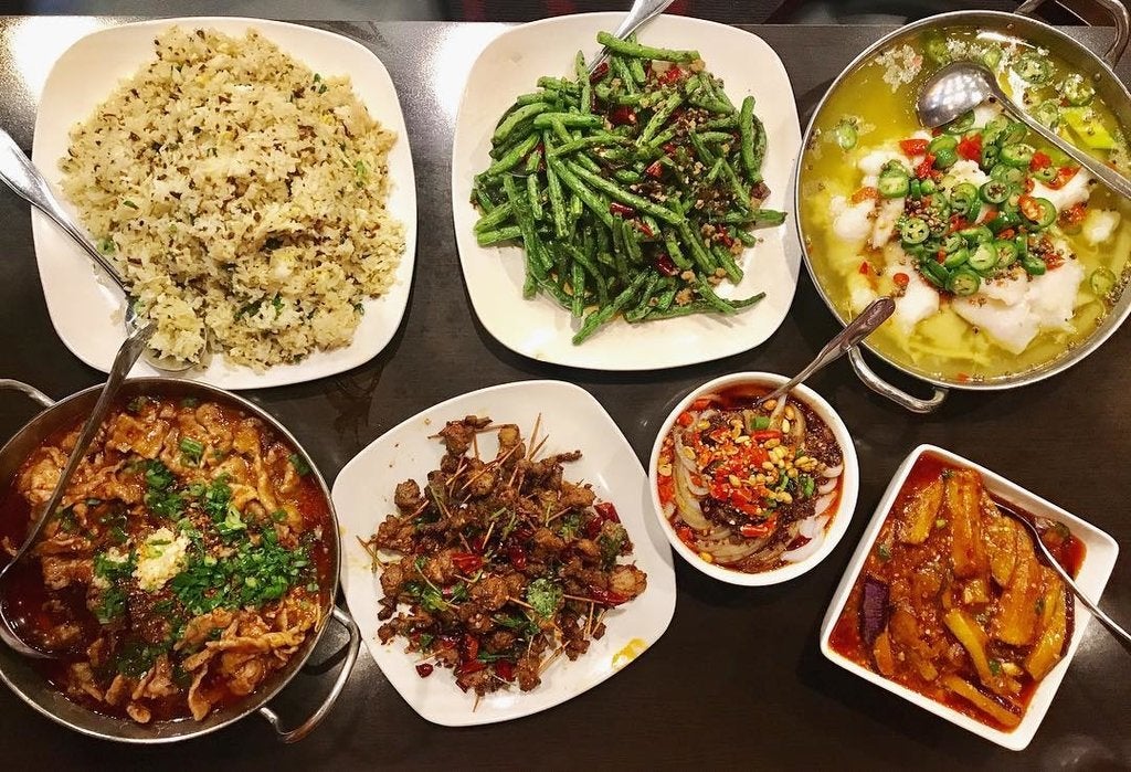 Dishes at Chengdu Taste