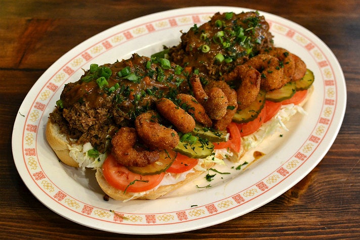 Surf &amp; Turf Po&#039;boy at The Little Jewel of New Orleans