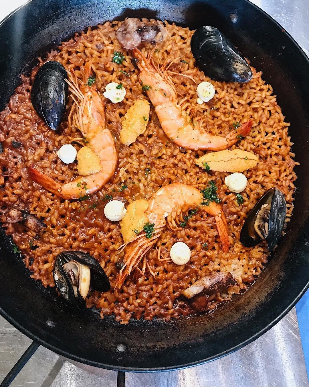 Seafood Paella at Otoño in Highland Park