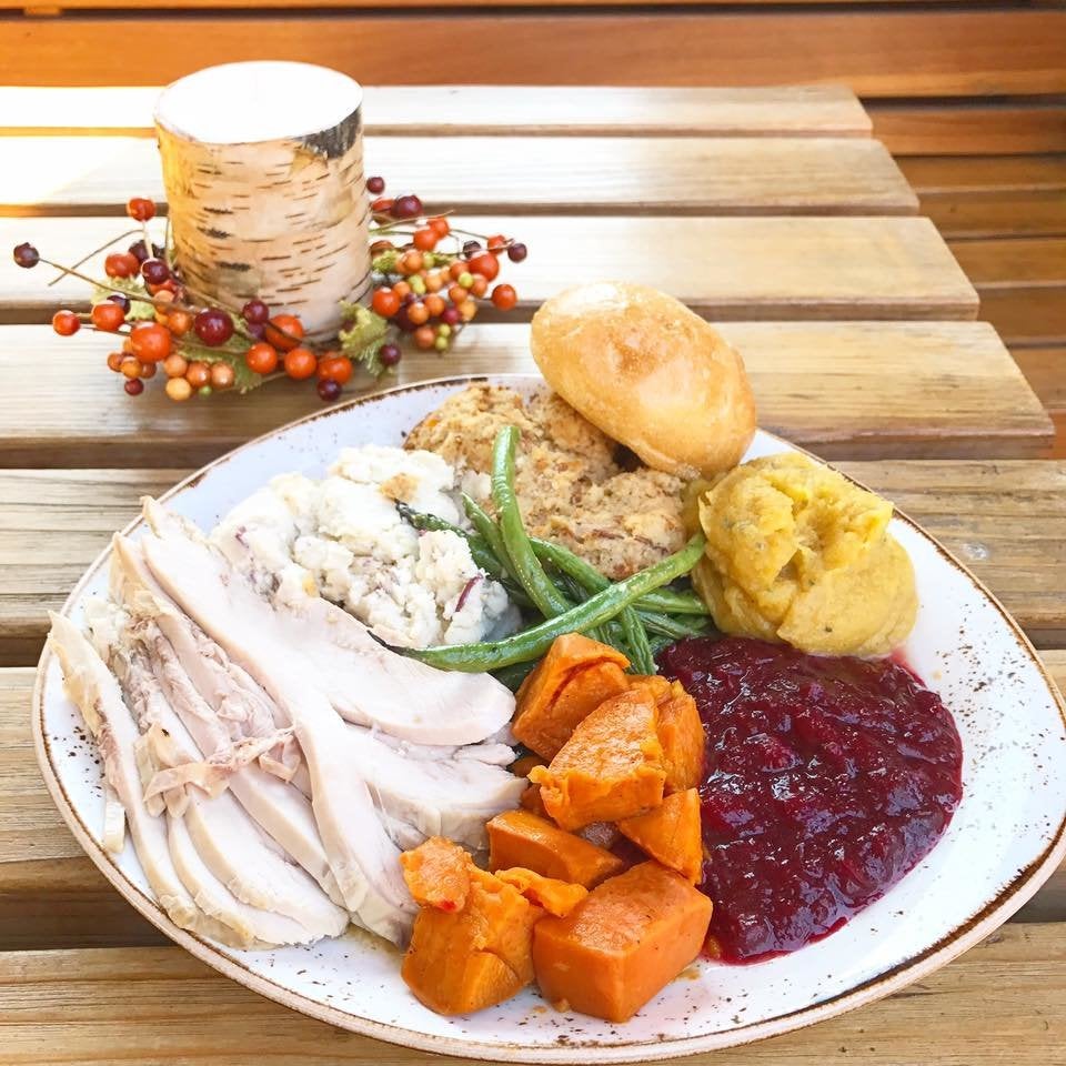 Thanksgiving Dinner plate at Playa Provisions