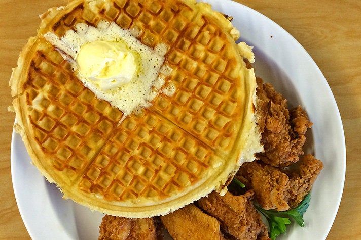 &quot;The Cookie&quot; with waffles and chicken wings at The Serving Spoon